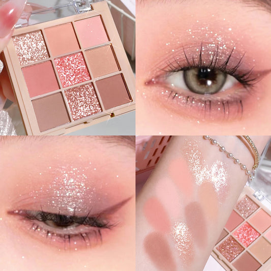 Nine-color eye shadow plate