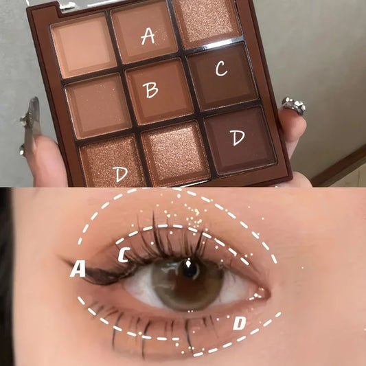Brown 9-Color Eyeshadow Palette