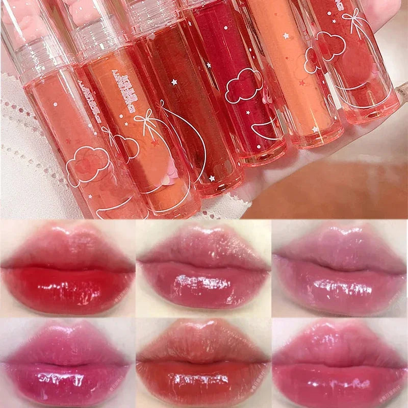 Cute Pink Bear Water Light Lip Gloss