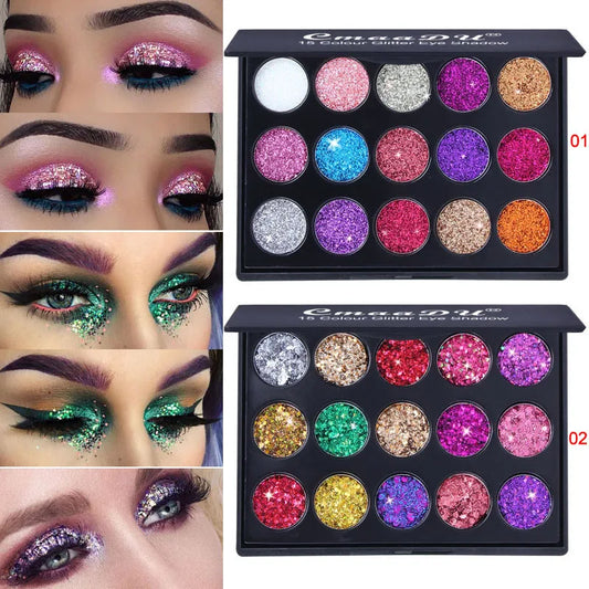 15 Color Sparkle Eyeshadow Palette